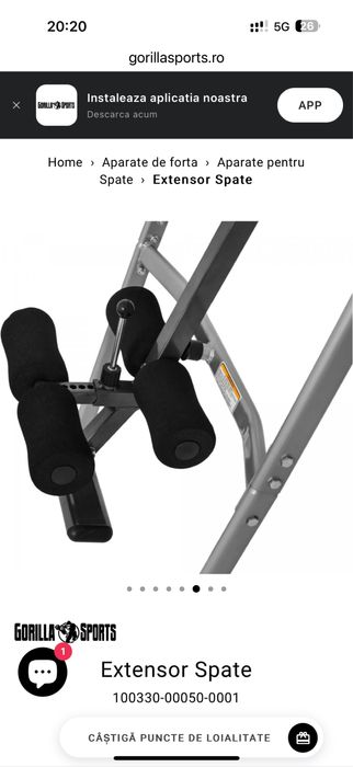 Banca inversi Extensor spate Gorilla Sports Germany noua pret 700 lei