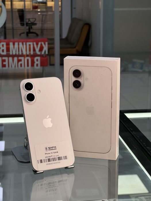 Айфон 16 белый 128гь идеал состояние