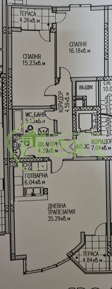 3-стаен в София-Бояна, м-т Гърдова глава