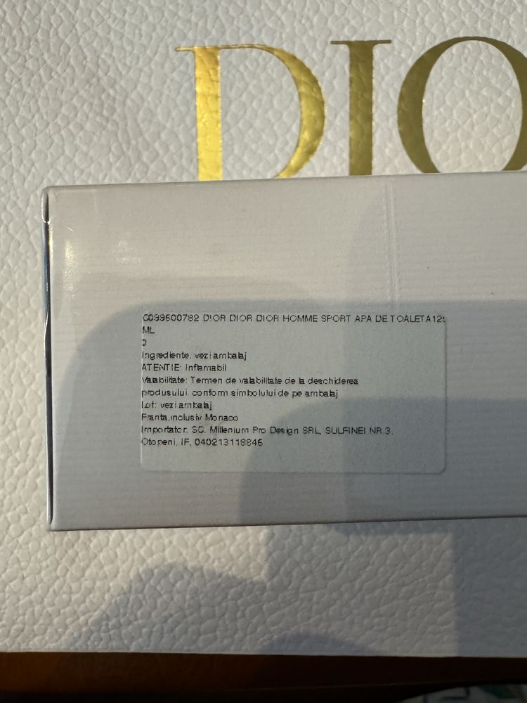 Vând Parfum Dior Homme Sport - Eau de Toilette Sigilat