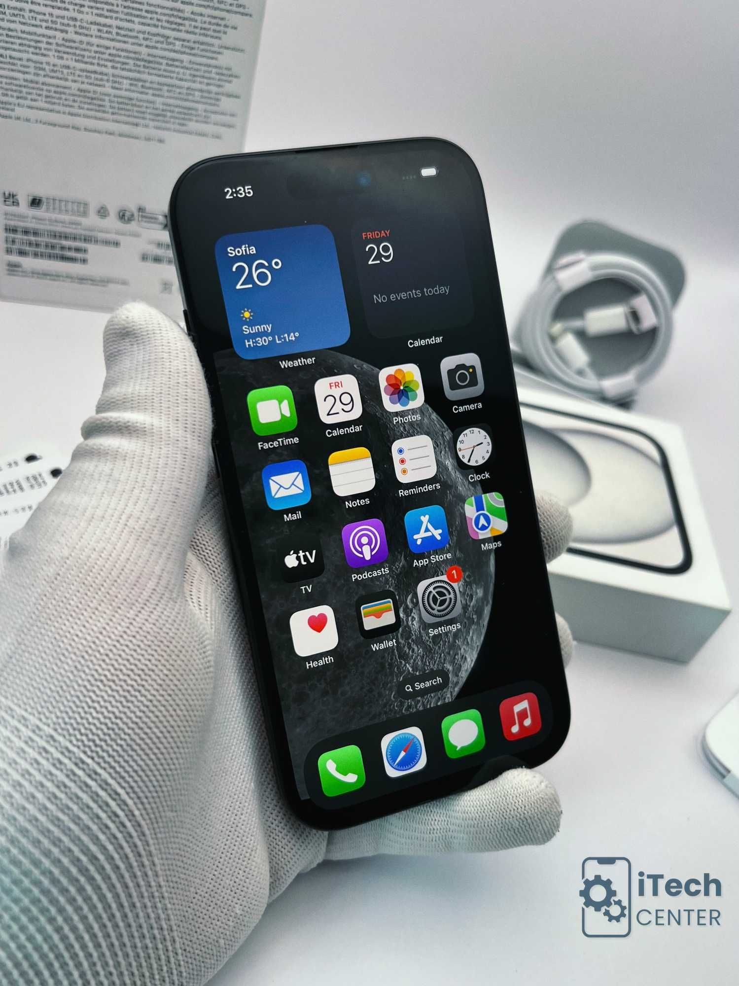 iPhone 15, 256GB, Black, 92% батерия, КАТО НОВ, ГАРАНЦИЯ!