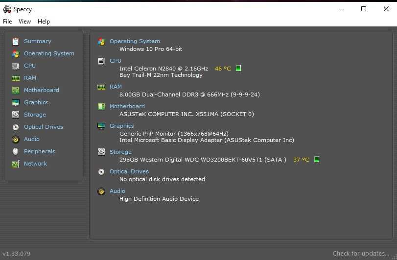 Laptop Asus Intel Gen 4 15.6 40Cm Ram 8Gb HDD/SSD