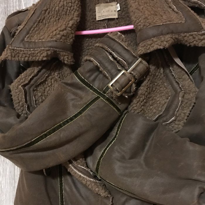 Дамско Яке набук с каракул