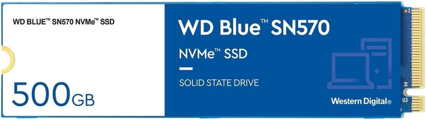 SSD WD Blue SN570 NVMe,500 gb,M.2,sigilat