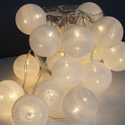 Гирлянды разные шарики хлопок, на солнечной батарее