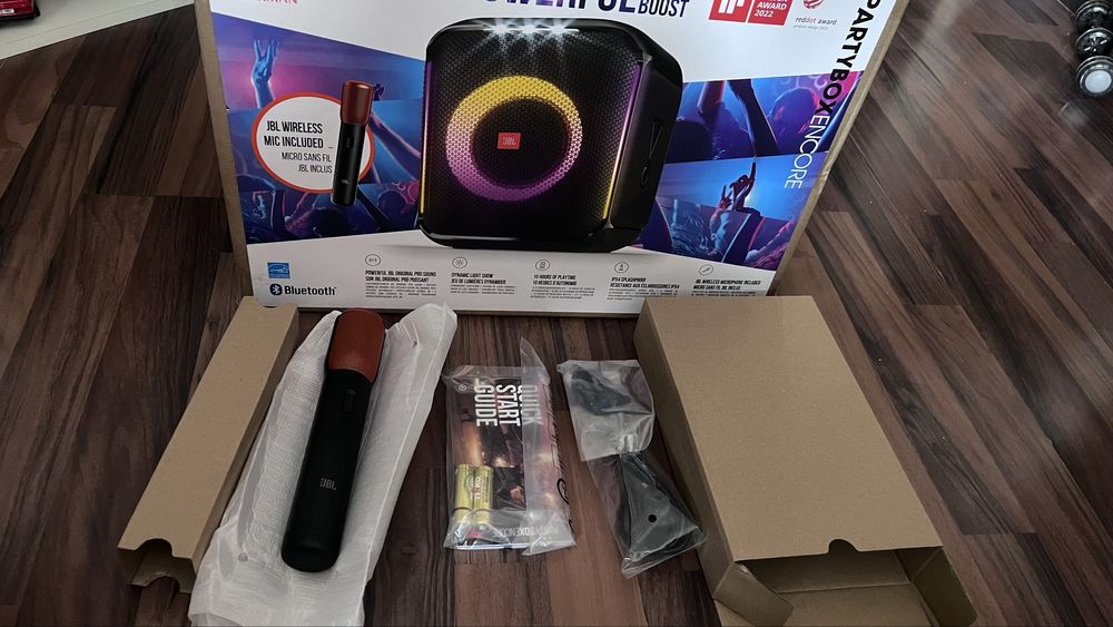 Нов JBL PartyBox Encore bluetooth 100W Нов! Гаранция! Караоке!