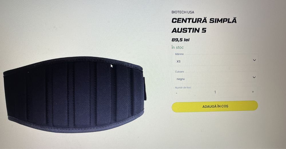 Centura sustinere spate BiotechUSA- XS