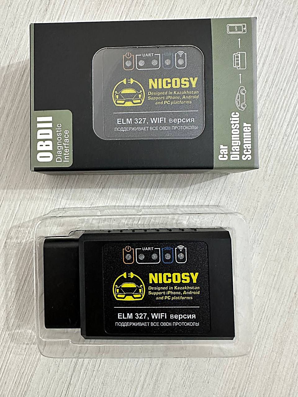 Автосканер NICOSY Elm327 OBDII WI-FI