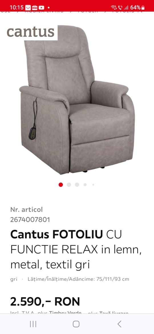 Fotoliu recliner