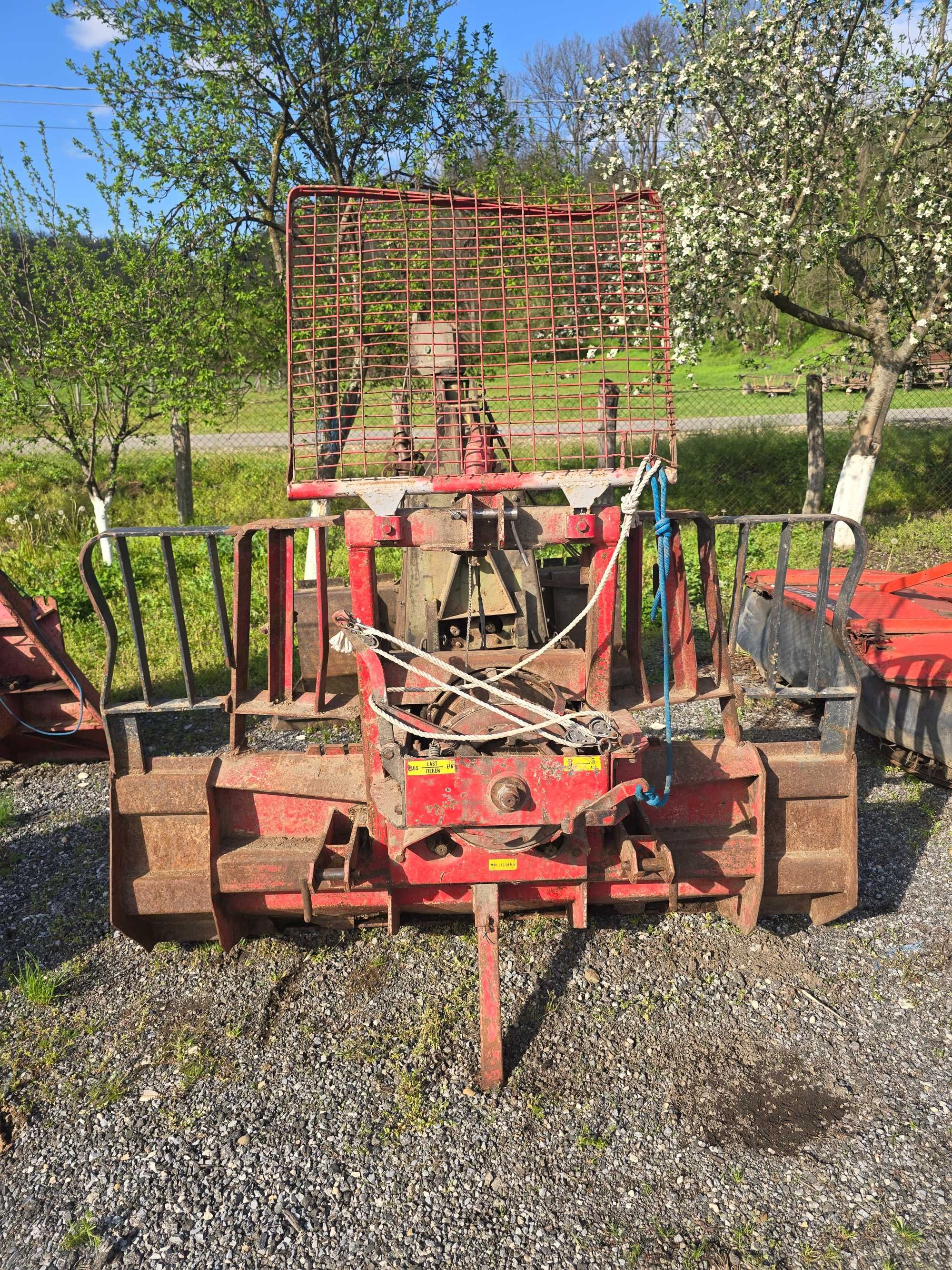 Troliu in tiranti la tractor cu piese originale de 5 tone putere KMB