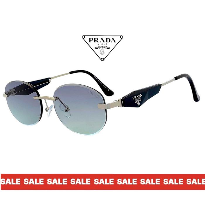 Prada 2026 Луксозни дамски слънчеви очила – ромбоидна кръгла рамка