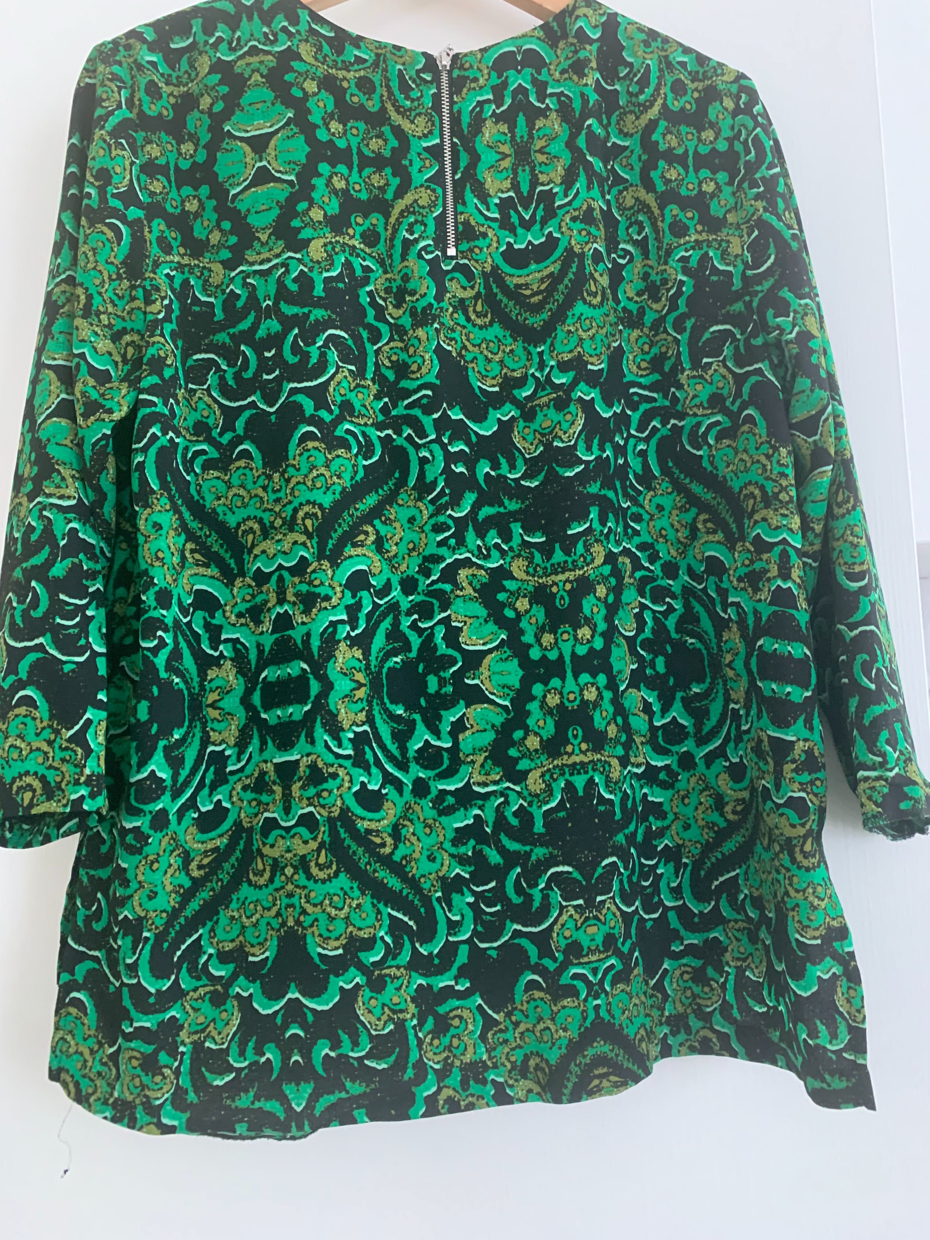 Bluza dama cu imprimeu verde