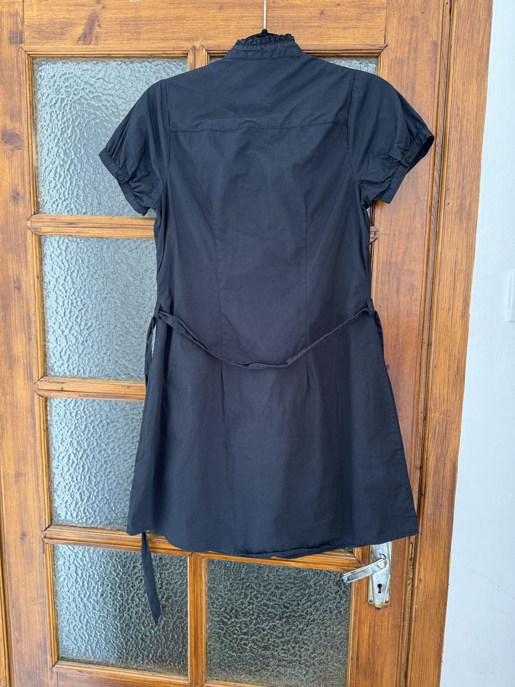 Rochie neagra tip camasa Gina Tricot