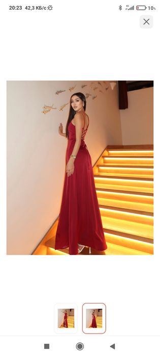 Вечернее платье красный  почти новый!