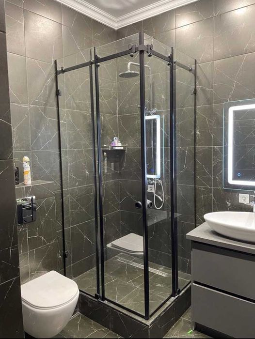 Душевые перегородки ОТ ЦЕХА. Любой размер. Каленое стекло