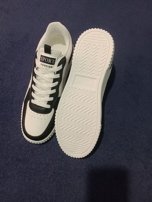 Adidași alb-negru „SPORT FASHION” mărimea 44 – noi, nepurtați