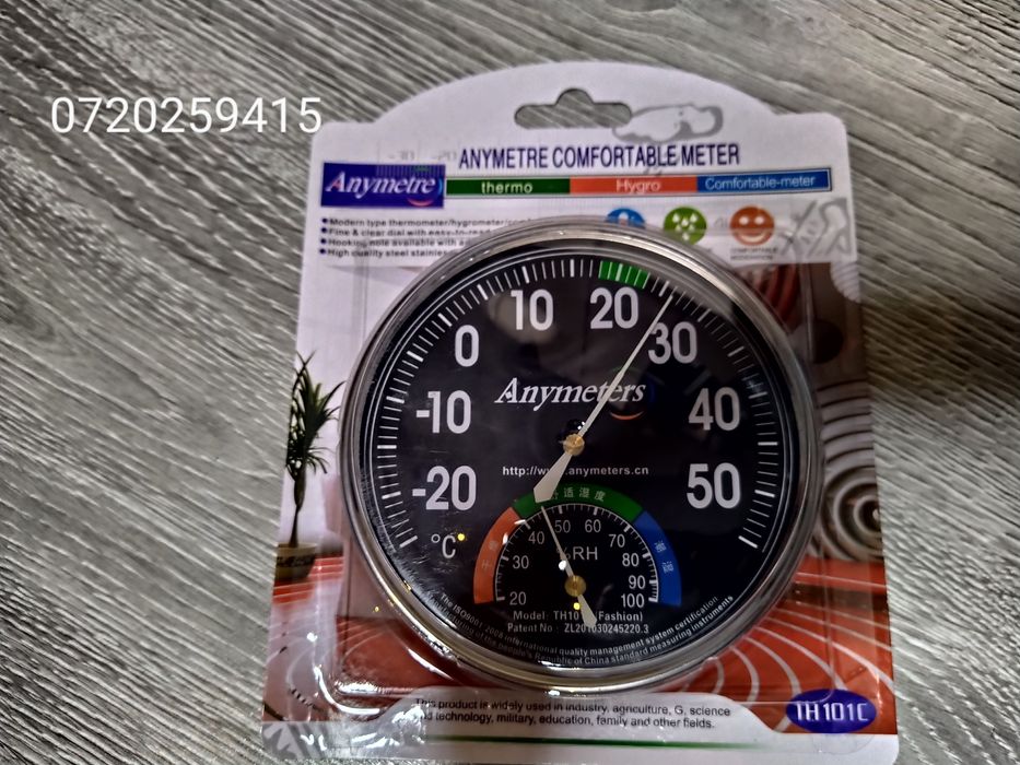 Termometru Higrometru Contor mare rotund pentru umiditate