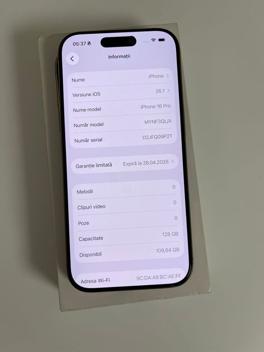Vand Sau Schimb IPhone 16 PRO Desert Titanium 128Gb Neverlocked