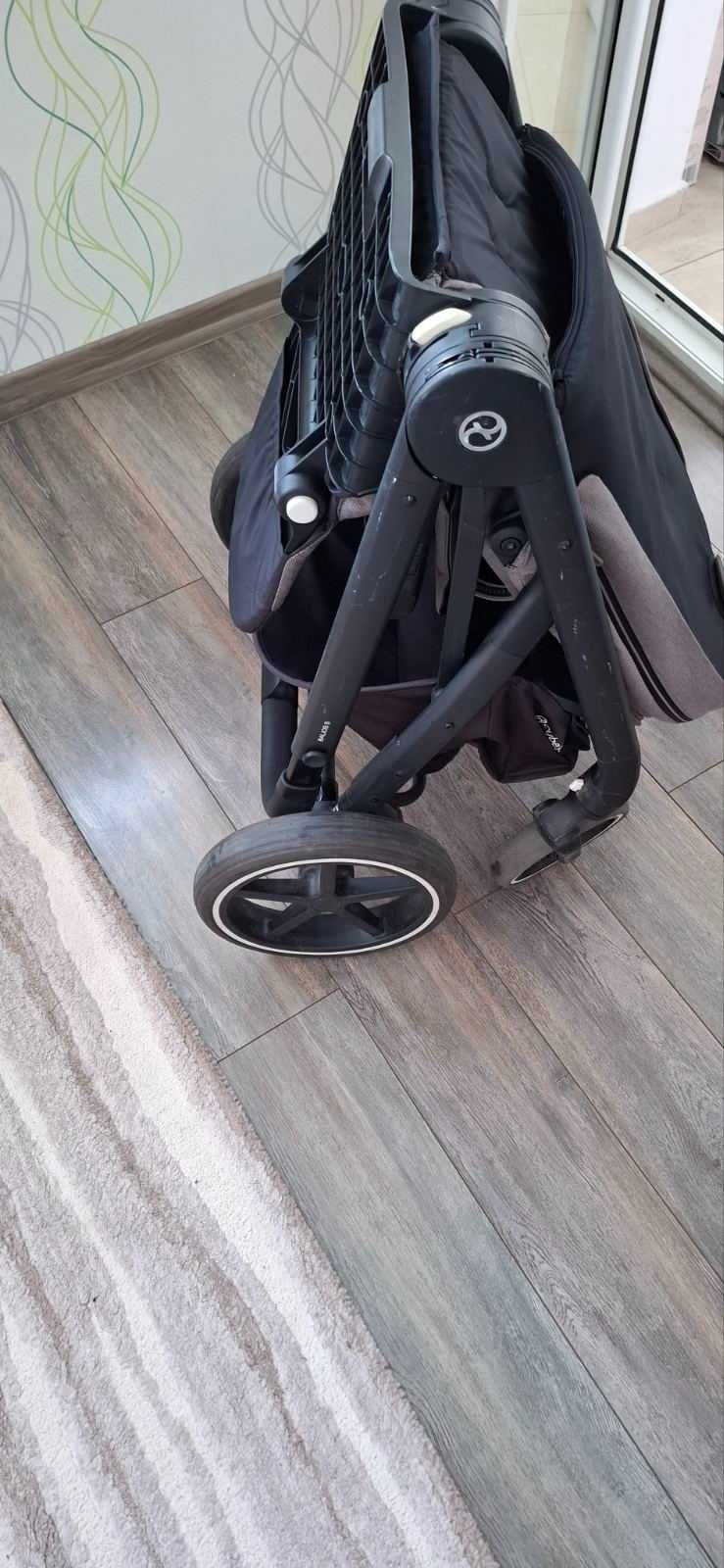 Бебешка количка Cybex Balios S Lux, черно шаси, Moon Black