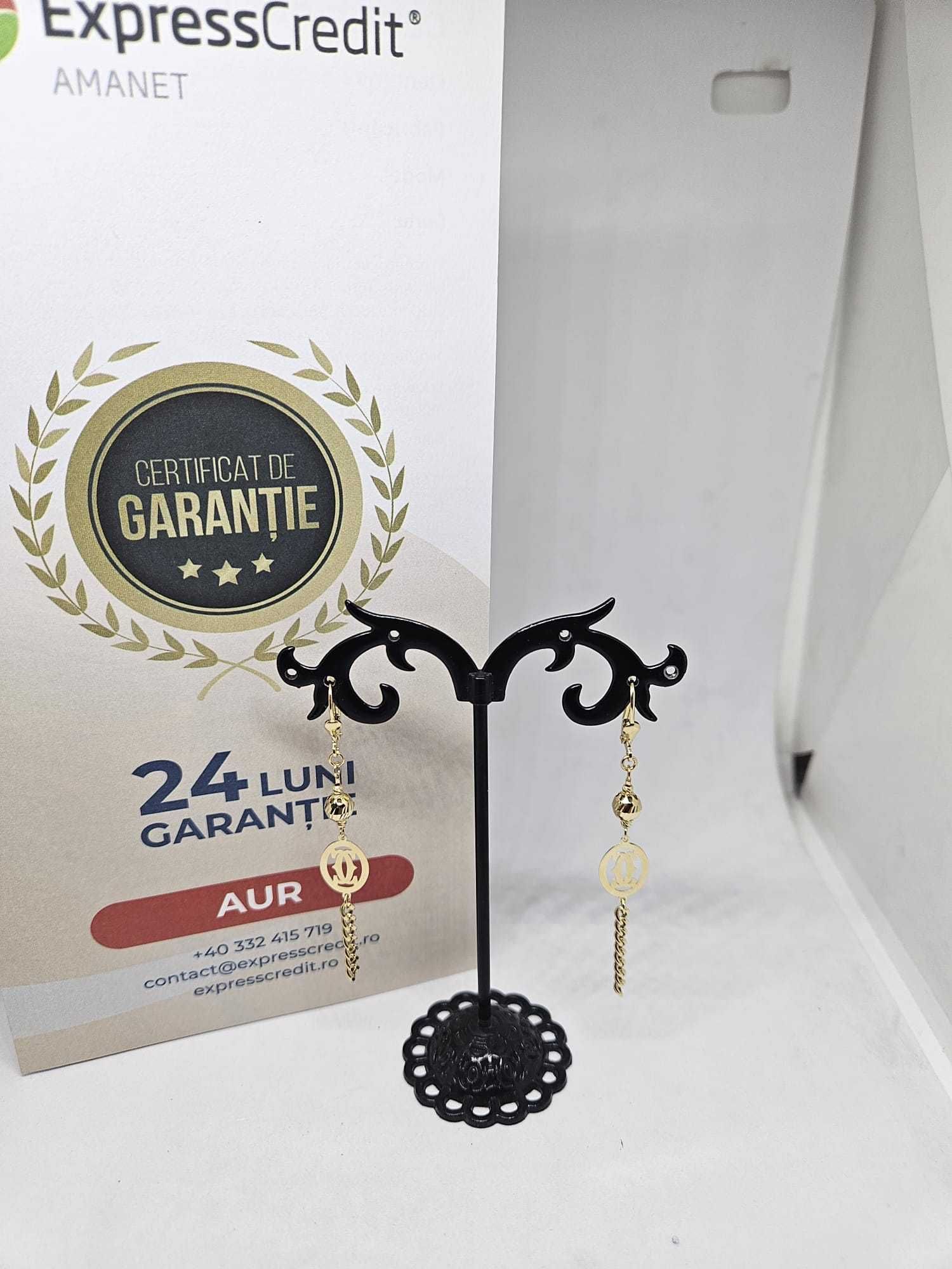 Cercei aur 14K 2.98gr ( Ag1 Alexandru b51085.2 ) *Garantie 2 ani