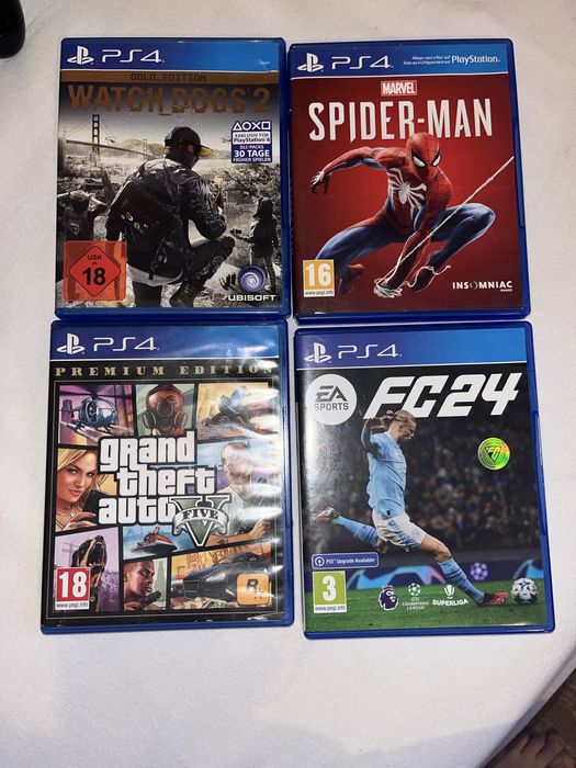 Ps4 pro cu maneta si 4 jocuri