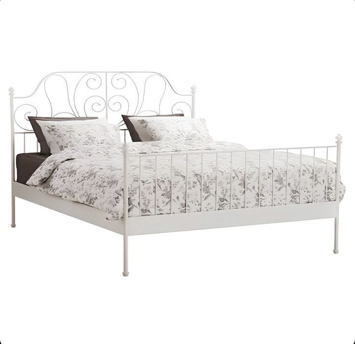 Pat fier forjat cu saltea si somiera