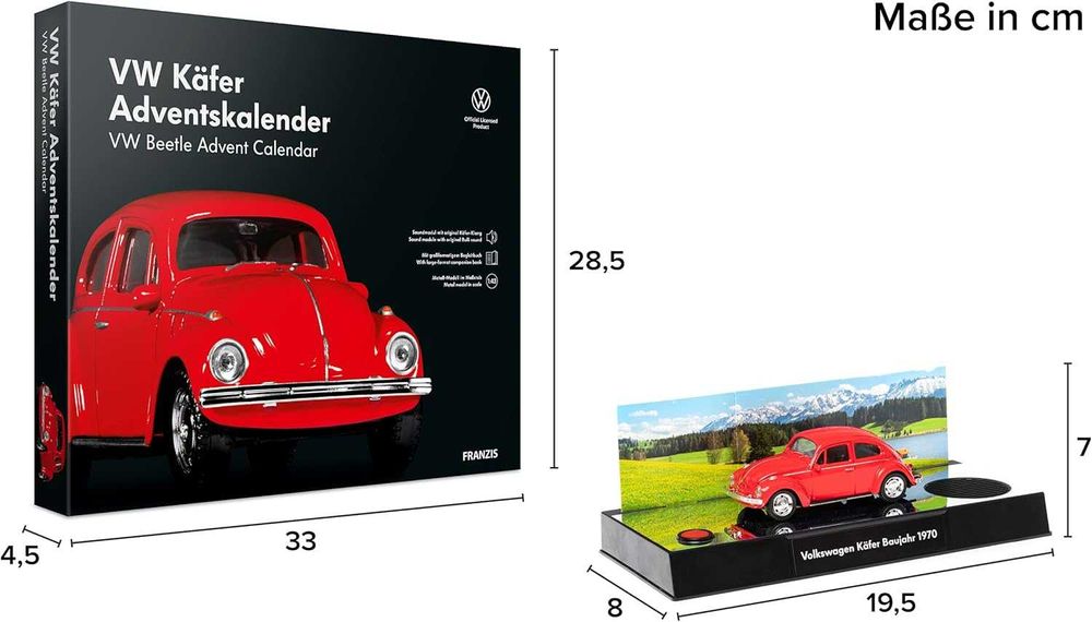 VOLKSWAGEN BEETLE фолксваген бийтъл 1:43 метална кола Коледен календар