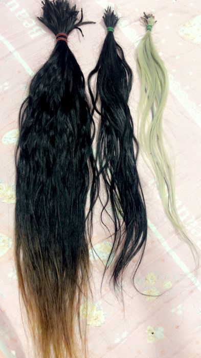 Волосы длинние.Узун сочлар