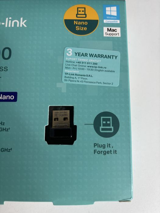 Adaptor Wireless TP-link Archer T600U Nano, AC600, garantie 2 ani