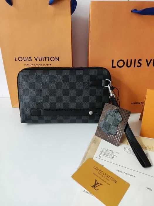 Чанта мъжка дамска портфейл Louis Vuitton, кожа, Франция