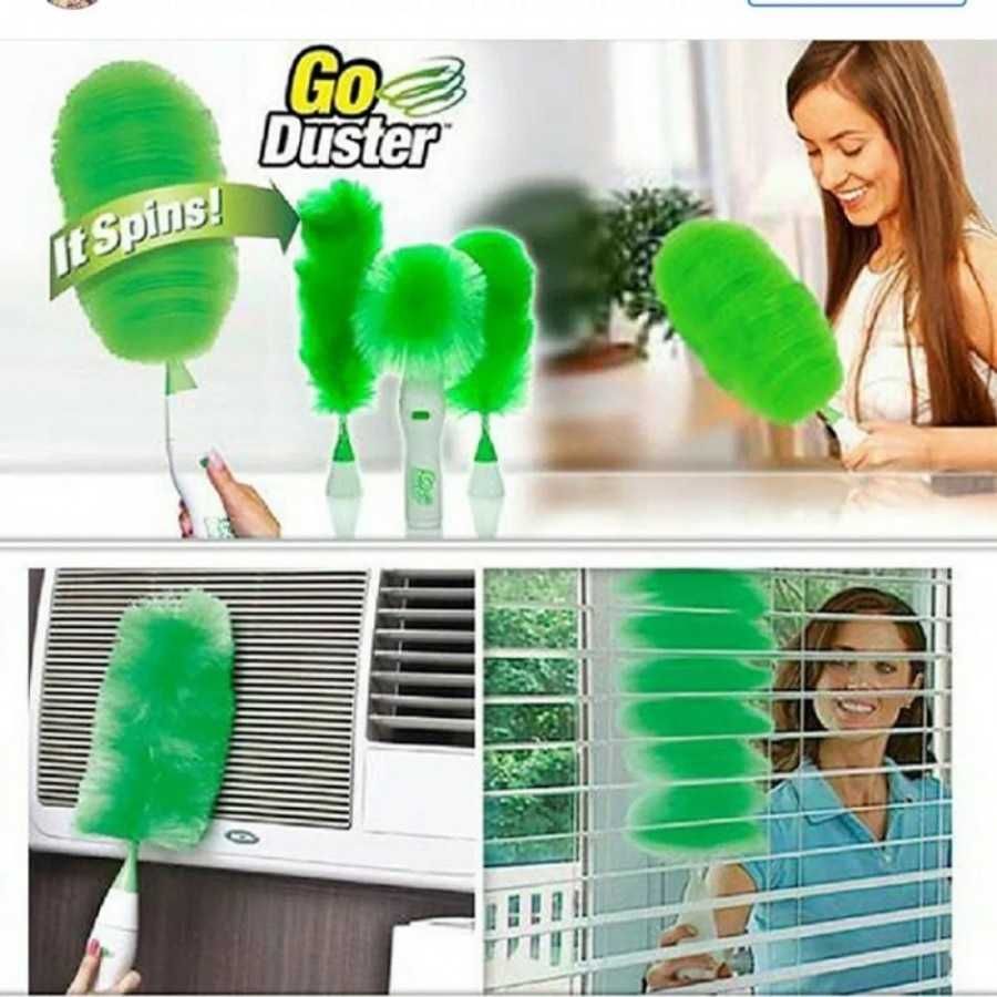 Електрическа четка за прах зелена Go Duster