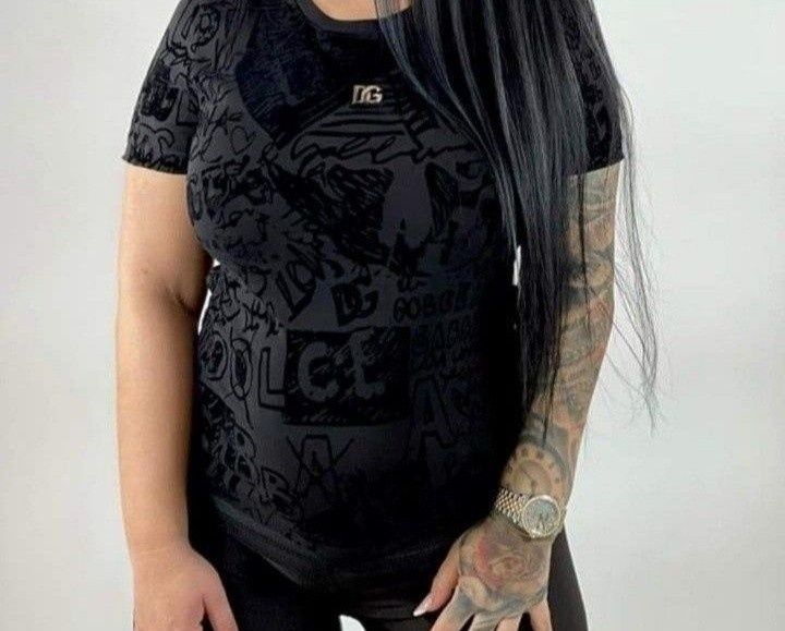 Tricouri dama insertii catifea cod scanabil Qr, saculet