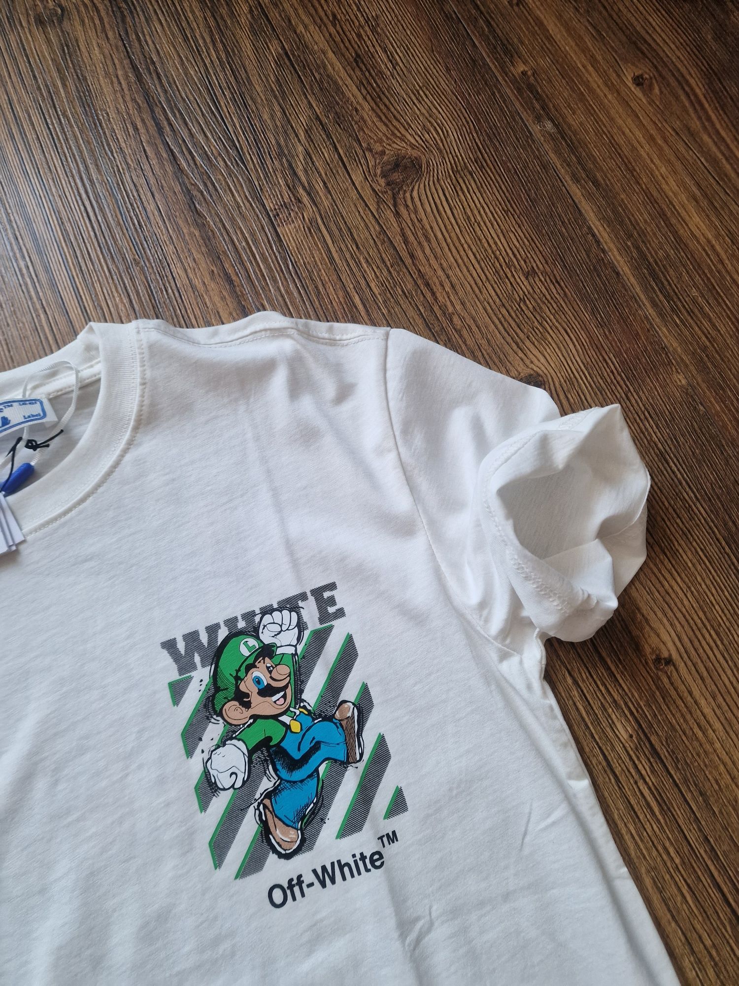 Страхотна мъжка тениска OFF WHITE & MARIO размер S M L XL