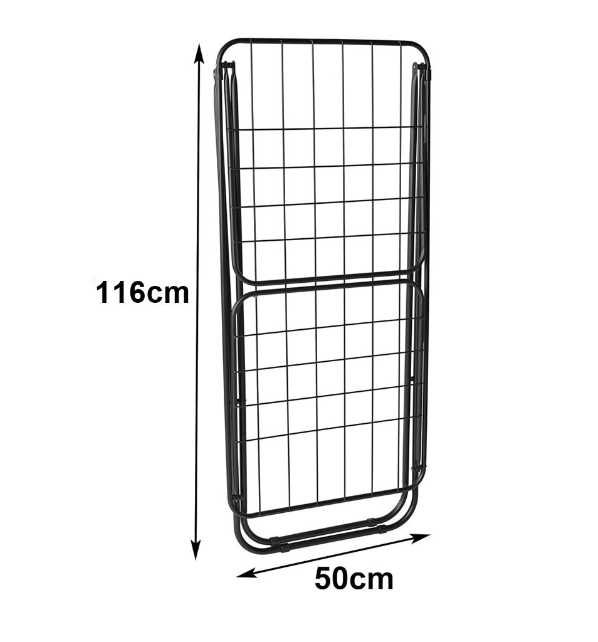 Uscator de rufe metalic, 18 m, negru, gri