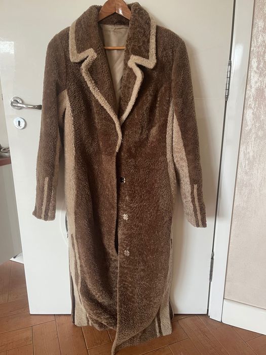 Кожух син кафяв камел