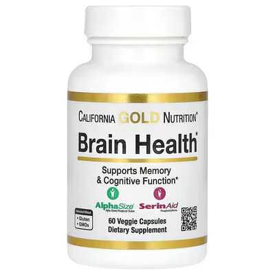 California Gold Nutrition, Brain Health, 60 растительных капсул