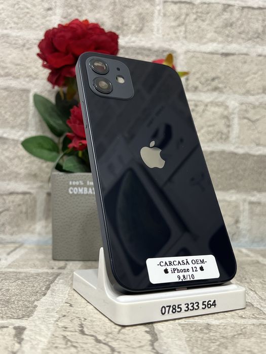  Carcasă iPhone 12 NEGRU / ALBASTRU / ROȘU (Originală) 