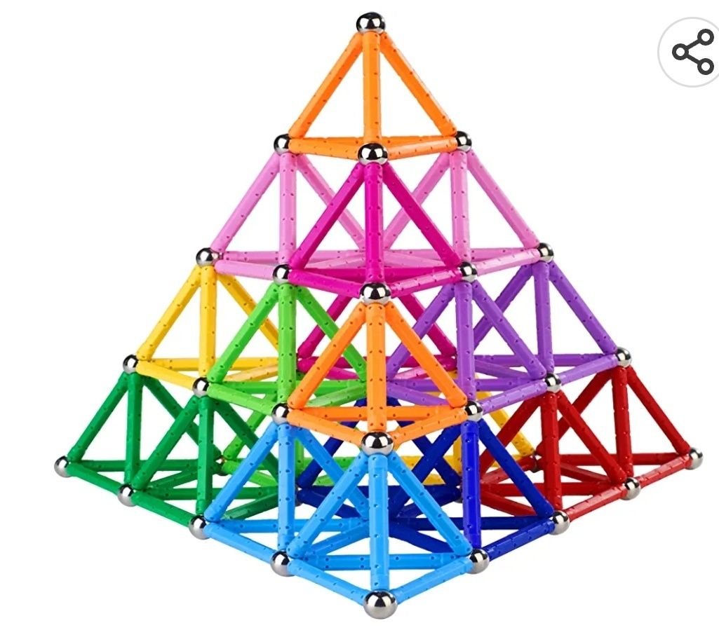 Пъзел магнитни строителни пръчици
