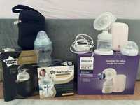 Pompa electrica Philips AVENT + bineron Tommee Tippy +geanta termica