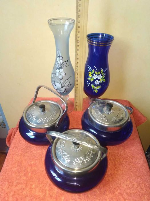 Синяя сахарница и Чехословацкая ваза