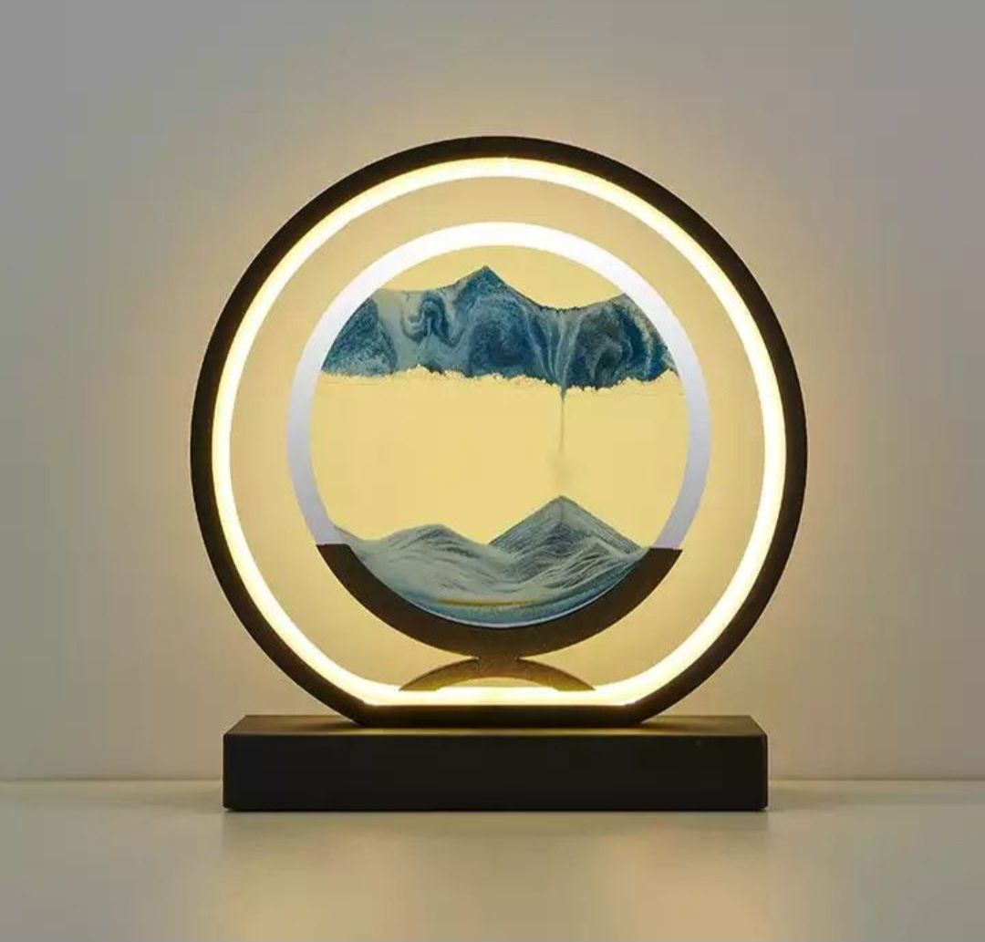 3D песочные часы, светодиодный ночник, настольная лампа, светильник