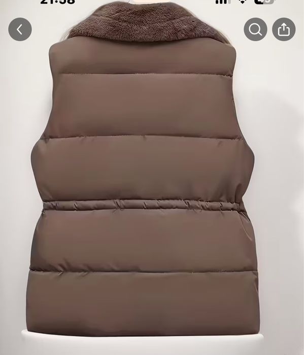 Дамски елек рМ в актоален кафяв цвят