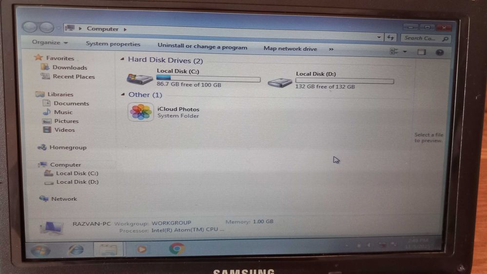 Laptop Samsung N 145 Plus /bateria 2.5 ore