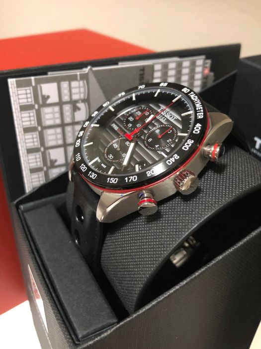 Ceas Tissot PRS 516 Chronograph Red & Silver