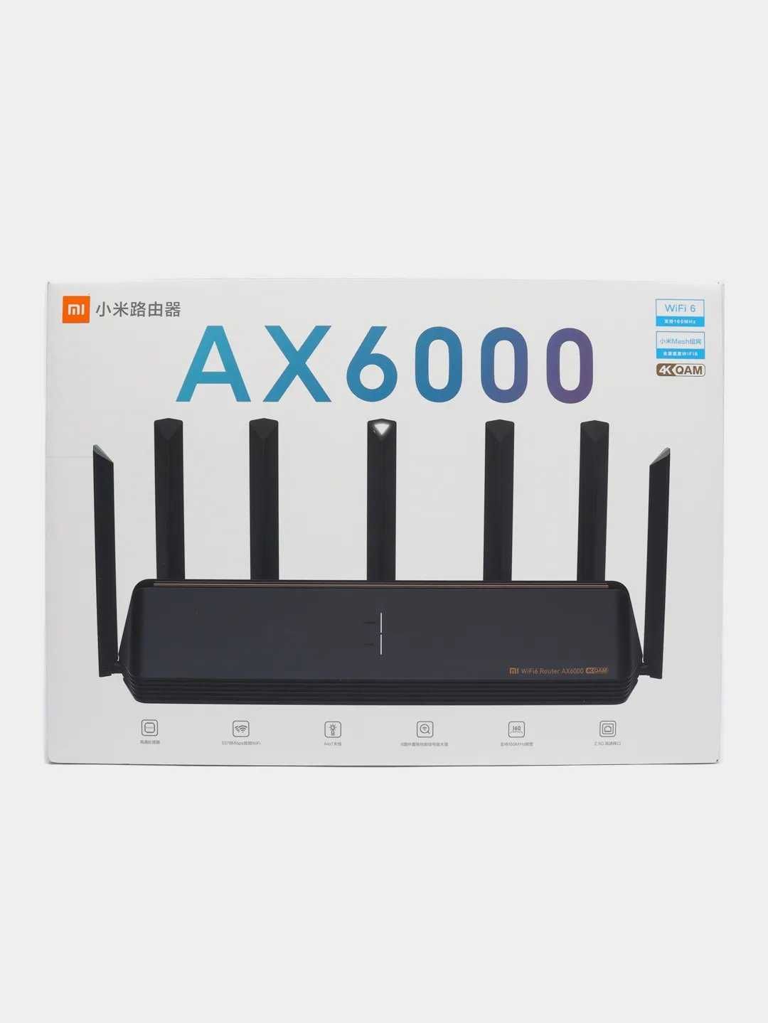 Wi-Fi роутер Xiaomi Mi Router AX6000  двухдиапазонный