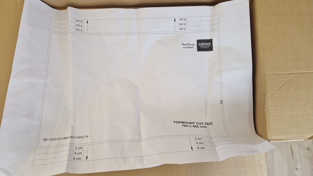 НОВА!GROHE Композитна мивка за кухня в цвят сив гранит с отцедник K400