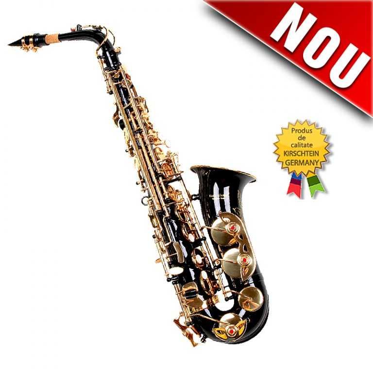 Saxofon Alto - Karl Glaser auriu cu negru set complet NOU