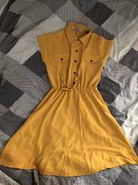 Жёлтое летнее платье, 42 размер