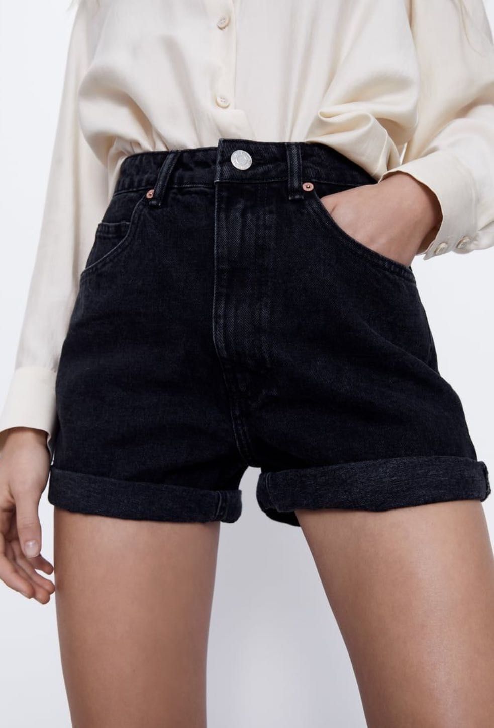 Къси панталони Zara Mom Fit , размер 40