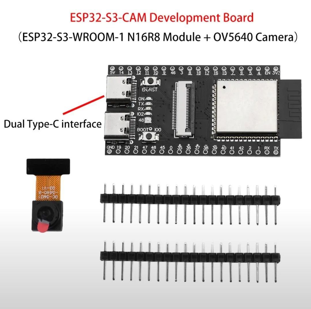 ESP32-S3 N16R8 + камера OV5640 — для ИИ, видеопроектов, робототехники